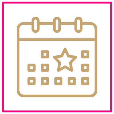 Monatslegung Tarot – Goldener Kalender mit Stern symbolisiert präzise schriftliche Monatsprognose